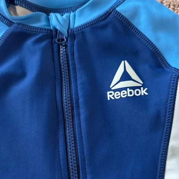 Reebok Girls Blue and White Swimsuit - Picture 3 of 6